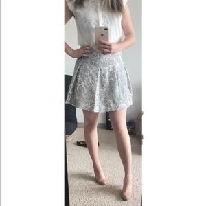 Banana Republic Marble Patterned Grey Skirt